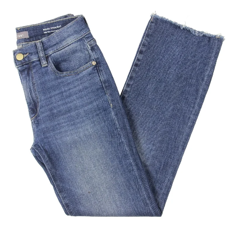 DL1961 Womens Mara Denim Medium Wash Straight Leg Jeans Trendy Low-Rise Bootcut Jeans