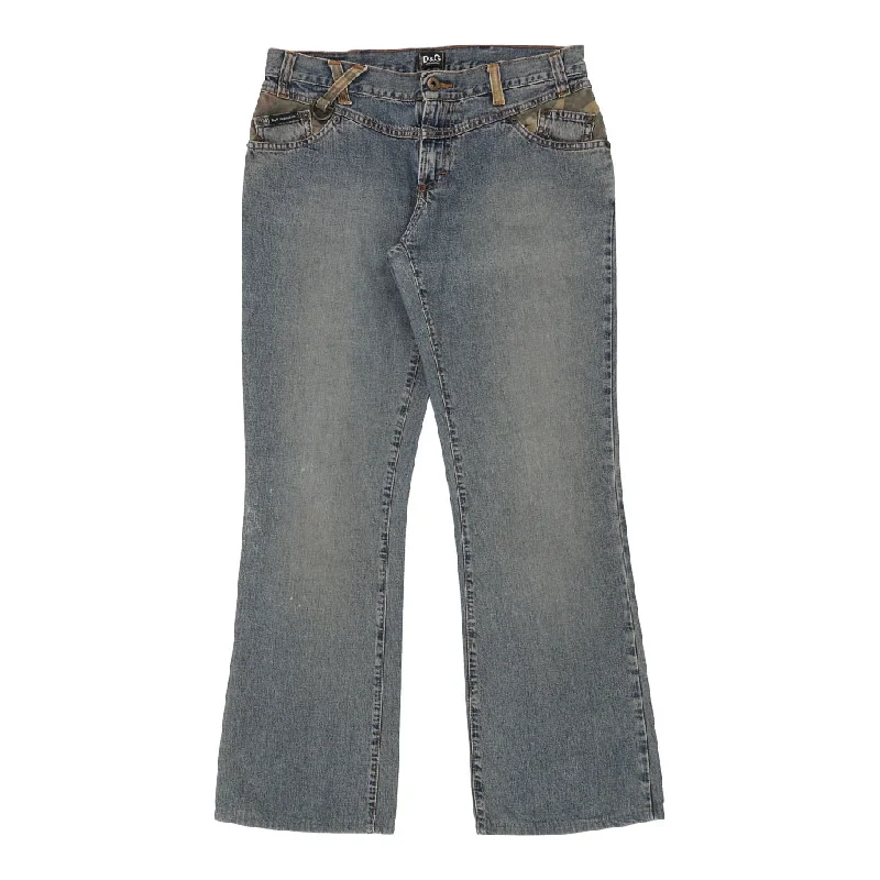 Dolce & Gabbana Jeans - 32W UK 10 Blue Cotton Cozy Stretch High-Waist Jeans