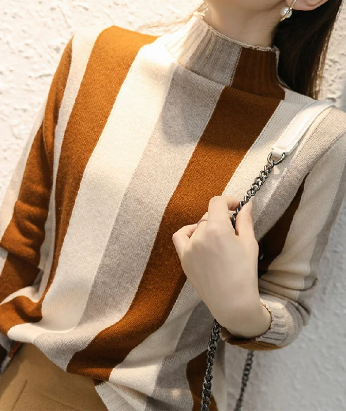 Fashionable striped long-sleeved sweater autumn sweater 106 Knit Fabric Woven Fabric Fleece Fabric Fashionable striped long-sleeved sweater autumn sweater 106 Knit Fabric Woven Fabric Fleece Fabric