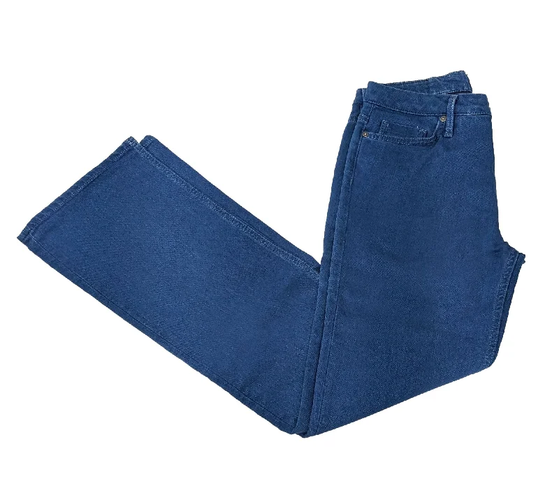 GANT Women's Indigo Blue Dark Nautical 5 Pocket Jeans $178 NWT Comfortable Folded Hem Jeans