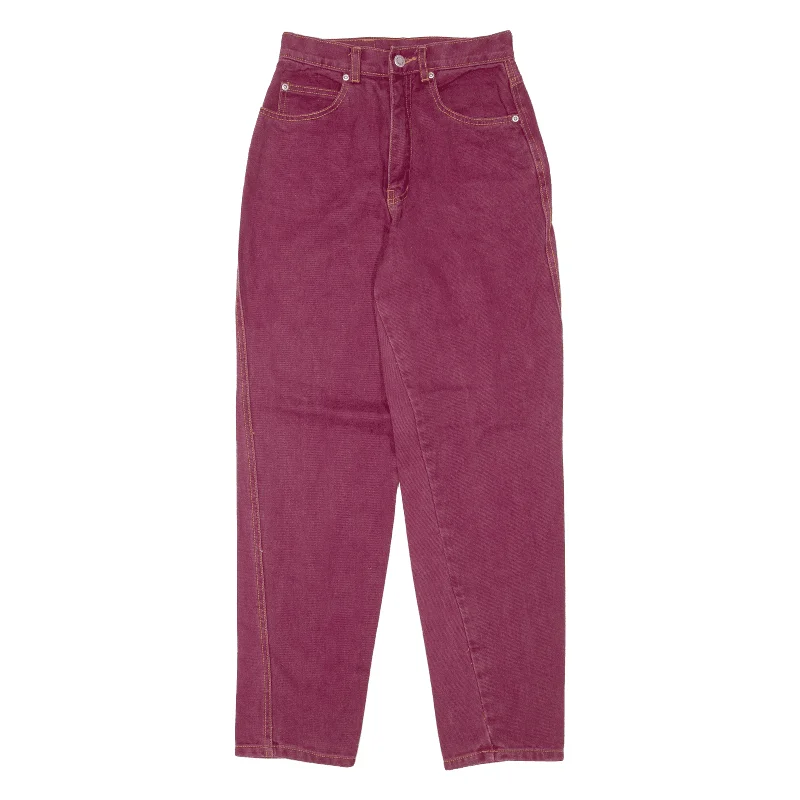 GBNT Jeans Purple 90s Denim Regular Mom Womens W24 L29 Elegant Tapered Leg Denim