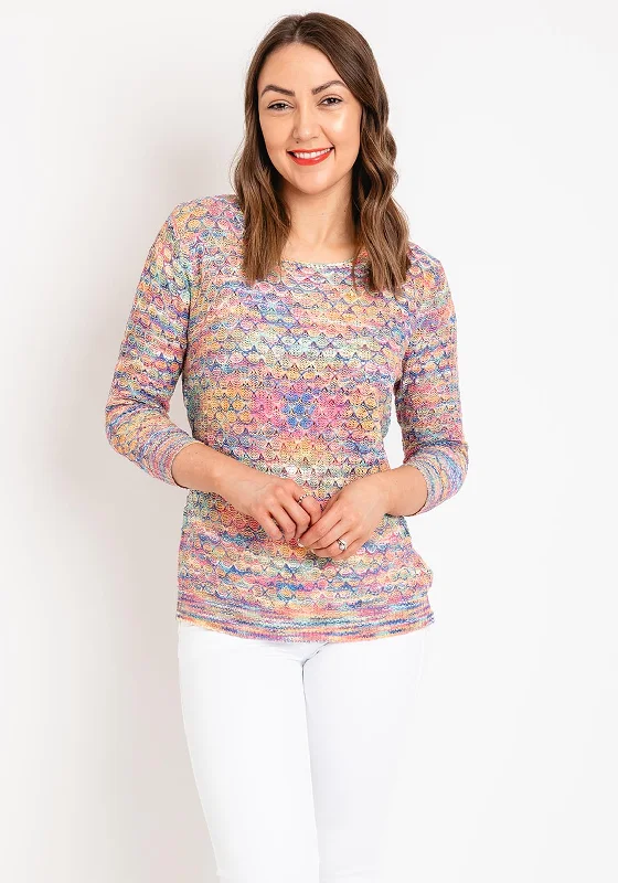 Natalia Collection Round Neck Knit Sweater, Orange Anti-Pilling Anti-Shrink Durable