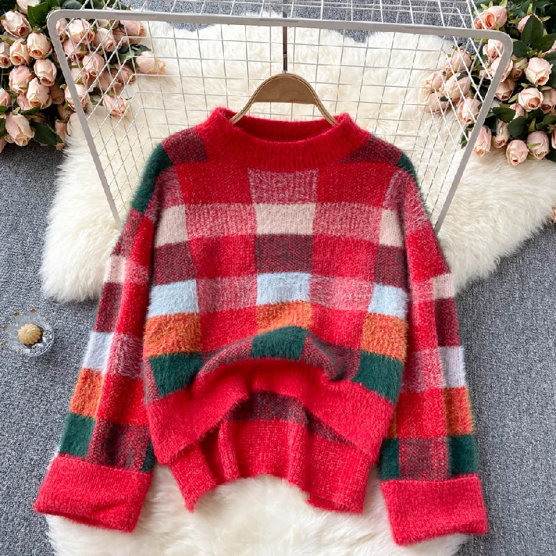 Hong Kong style sweater retro Japanese lazy Pullover 1622 Fleece Sweater Nylon Polyester Hong Kong style sweater retro Japanese lazy Pullover 1622 Fleece Sweater Nylon Polyester