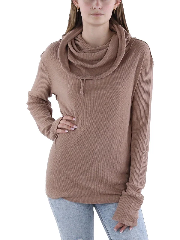 Hot Peppers Womens Cotton Cowl Neck Pullover Sweater Mesh Blend Leather Blend Suede Blend Hot Peppers Womens Cotton Cowl Neck Pullover Sweater Mesh Blend Leather Blend Suede Blend