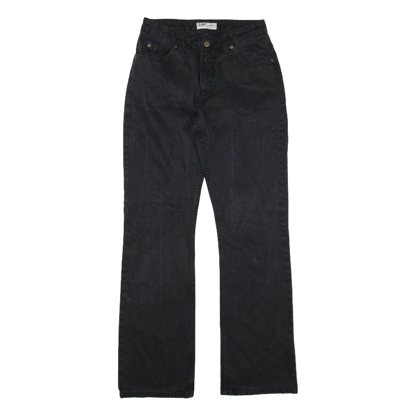 LEE Cameron Jeans Black Denim Regular Bootcut Womens W26 L33 Cozy Relaxed Fit Denim Jeans