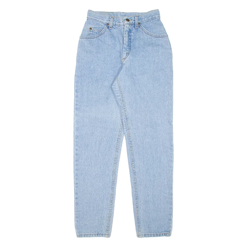 LEE Jeans Blue Denim Regular Mom Womens W24 L28 Trendy Acid Wash Skinny Jeans