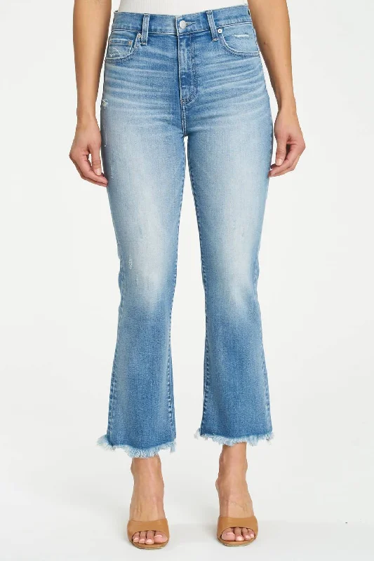 Lennon High Rise Crop Bootcut Jeans In Empire Chic Dark-Wash Skinny Jeans