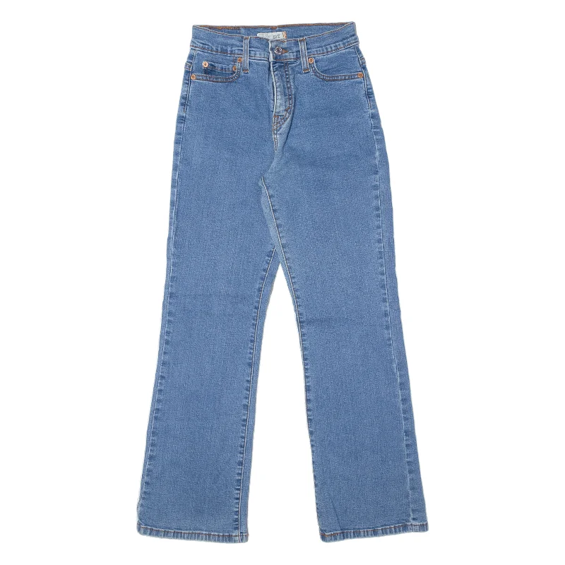 LEVI'S 512 Jeans Blue Denim Slim Bootcut Womens W24 L27 Chic Vintage-Inspired Denim Jeans