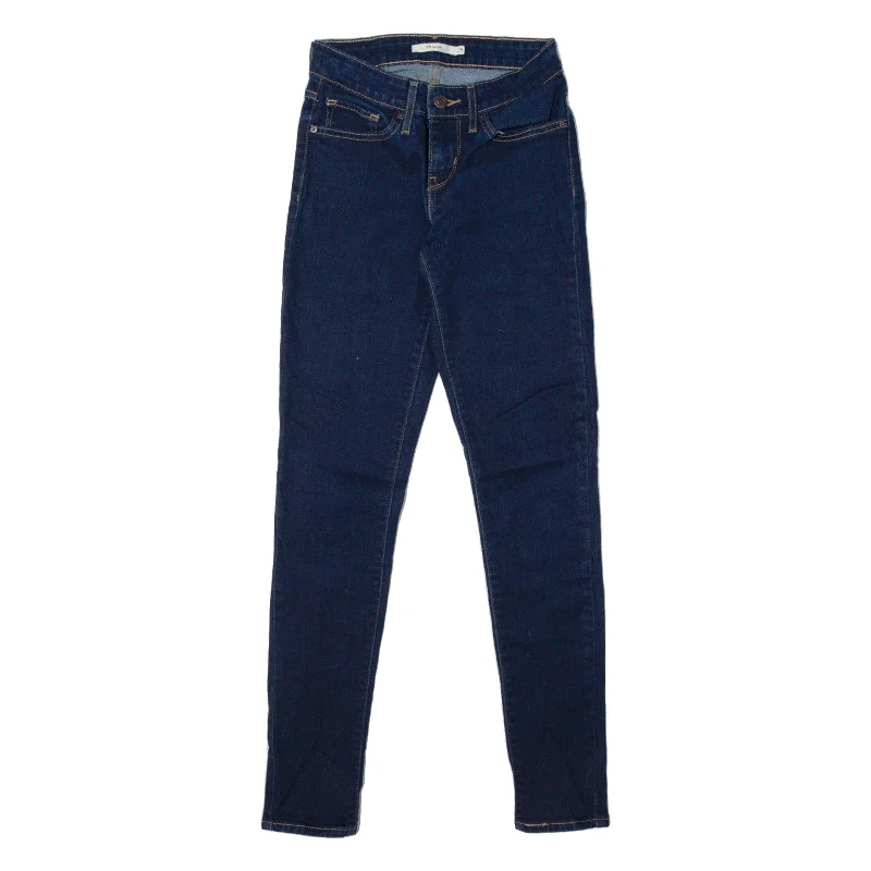 LEVI'S 711 Jeans Blue Denim Slim Skinny Womens W25 L32 Comfortable Stretch Fit Jeans