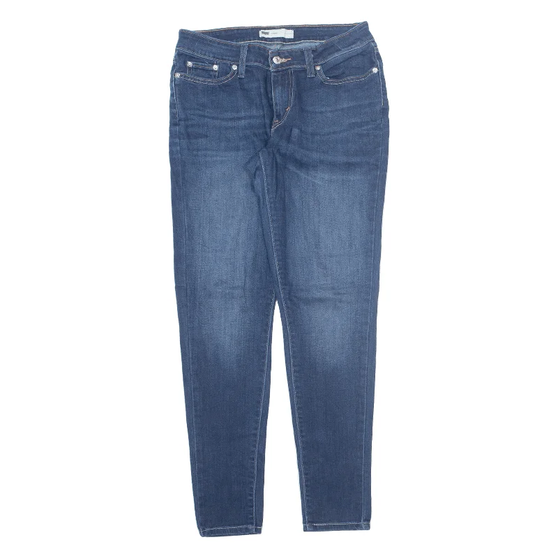 LEVI'S Jeans Blue Denim Slim Jegging Stone Wash Womens W29 L30 Comfortable Ankle Jeans