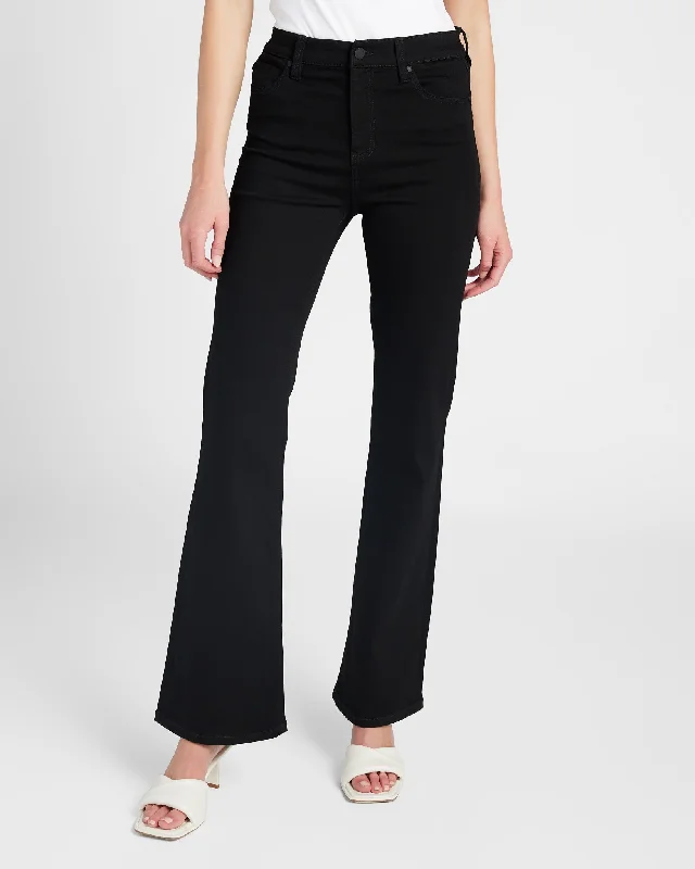 Lucy High Rise Bootcut Jeans Elegant Tapered Leg Denim