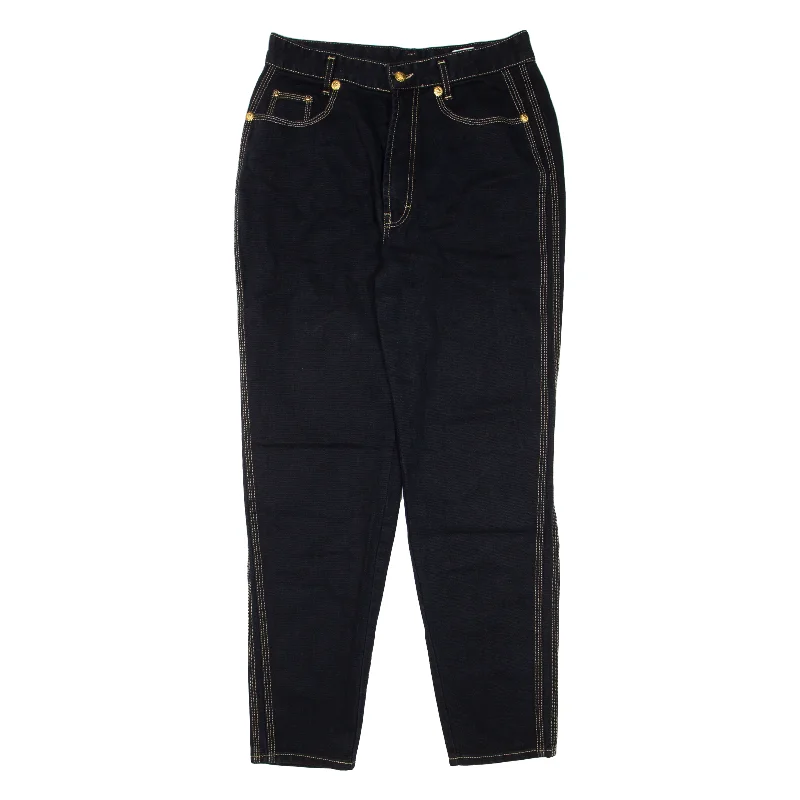 MAC Jeans Blue Denim Regular Mom Womens W28 L30 Fashionable Cropped Denim Jeans