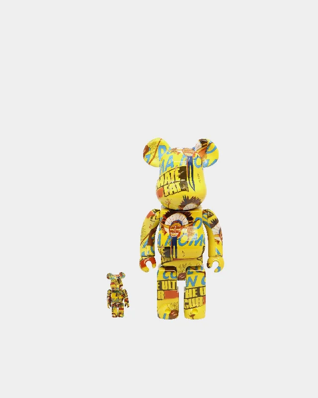 Medicom Toy Be@rbrick Andy Warhol x Jean-Michel Basquiat 100% & 400% Collectible Set Multi-Coloured Trendy Colored Denim Jeans Medicom Toy Be@rbrick Andy Warhol x Jean-Michel Basquiat 100% & 400% Collectible Set Multi-Coloured Trendy Colored Denim Jeans