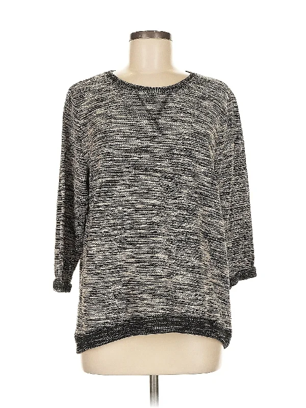 Pullover Sweater Ribbed Striped Patterned