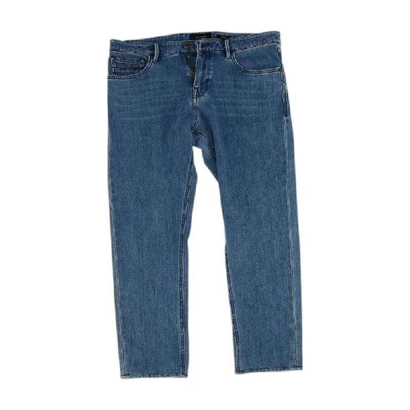 Solid Tapered Jeans Chic Rip-Detail High-Waist Jeans
