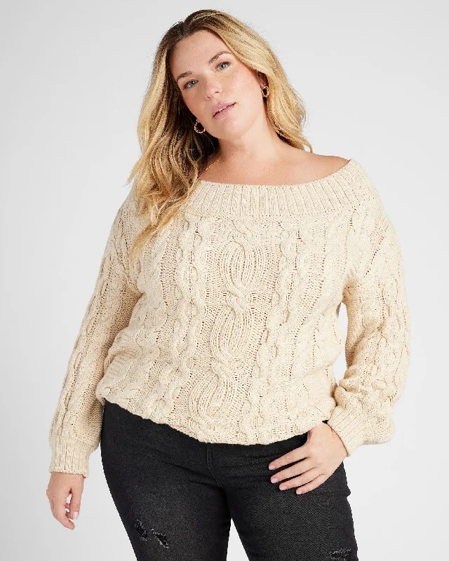 Plus Size Solid Twist Knitted Casual Loose Sweater Sweater Knitwear Pullover