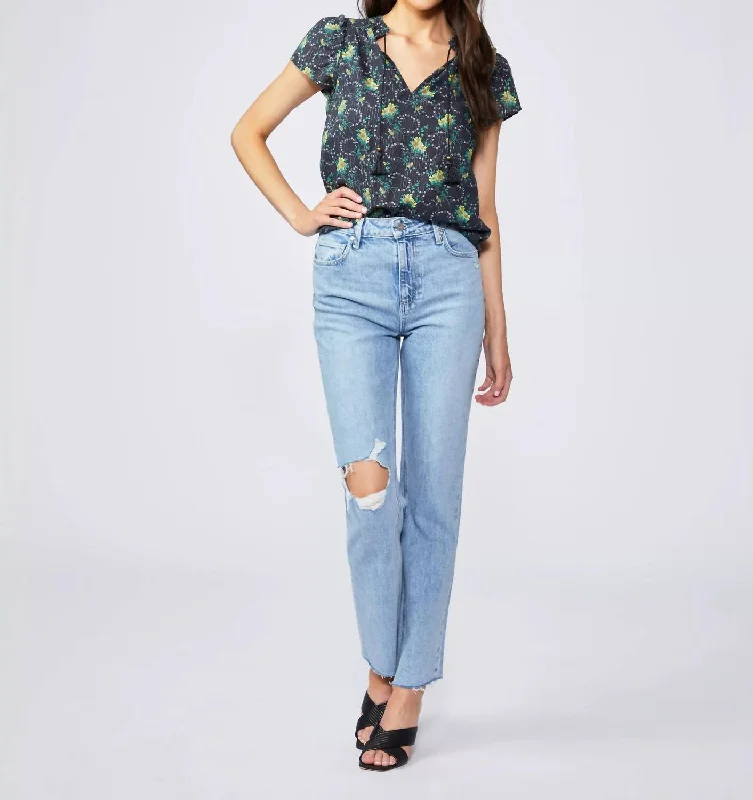 Stella Straight Jean In Gnarly Destructed Fashionable Raw Hemmed Jeans
