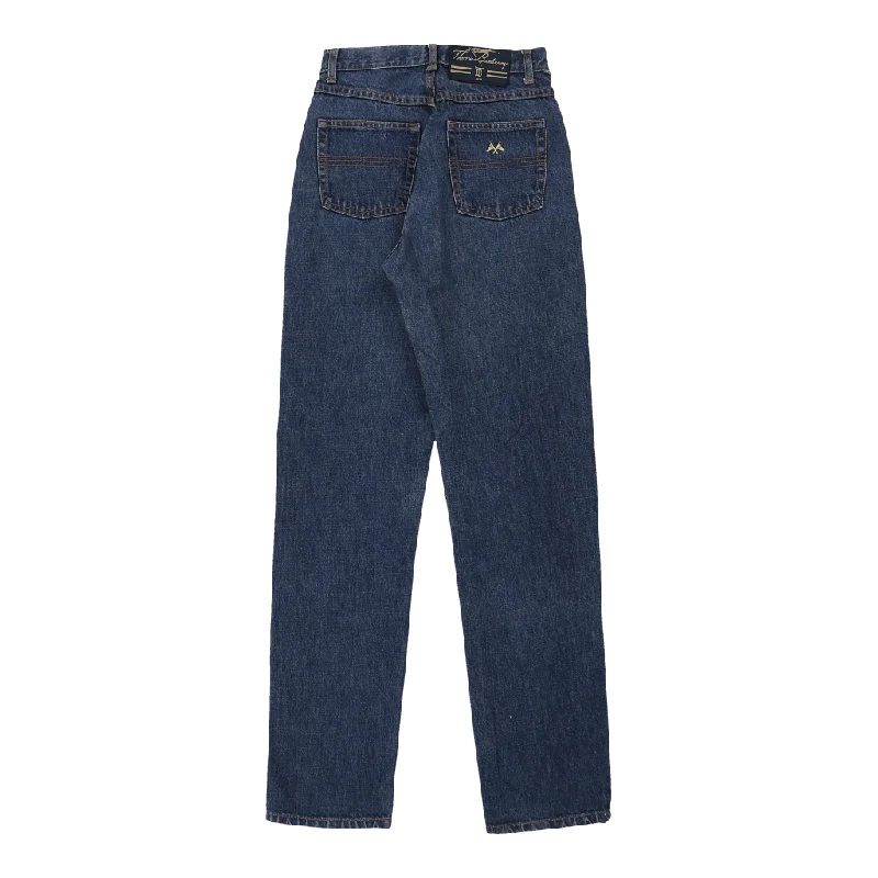 Thomas Burberry Jeans - 26W UK 6 Blue Cotton Trendy Pleated Waist Jeans