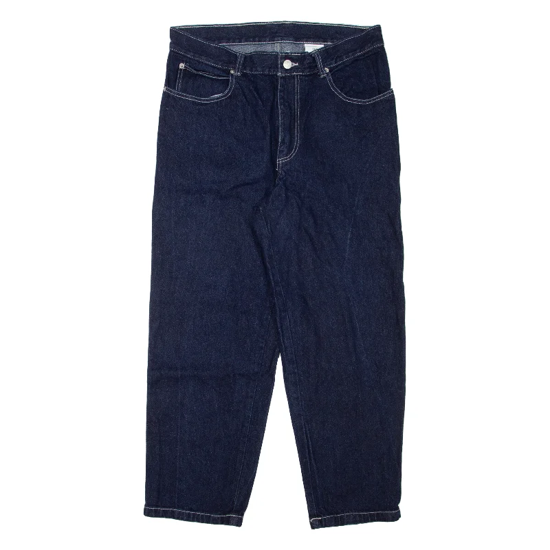 TRACK 5 Jeans Blue Denim Relaxed Tapered Womens W32 L26 Comfortable Jogger Style Jeans