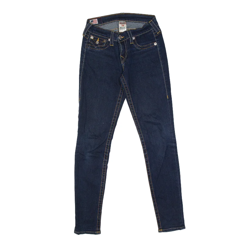 TRUE RELIGION Misty Jeans Blue Denim Slim Skinny Womens W27 L29 Cozy Wide-Legged Jeans TRUE RELIGION Misty Jeans Blue Denim Slim Skinny Womens W27 L29 Cozy Wide-Legged Jeans