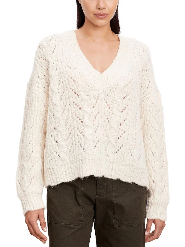 Womens Alpaca Open Stitch Pullover Sweater Rayon Fabric Velvet Fabric Corduroy Fabric