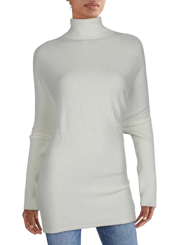 Womens Poncho Turtleneck Pullover Sweater Seamless Knitted Crochet