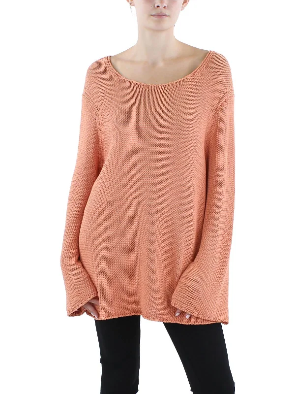 Womens Silk Blend Loose Knit Pullover Sweater Velvet Chenille Corduroy