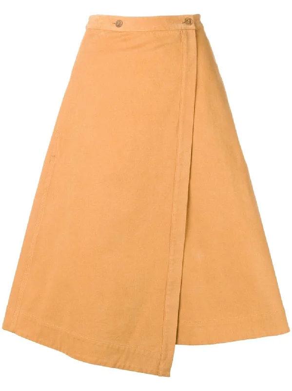 A-line wrap skirt wool skirt sturdy