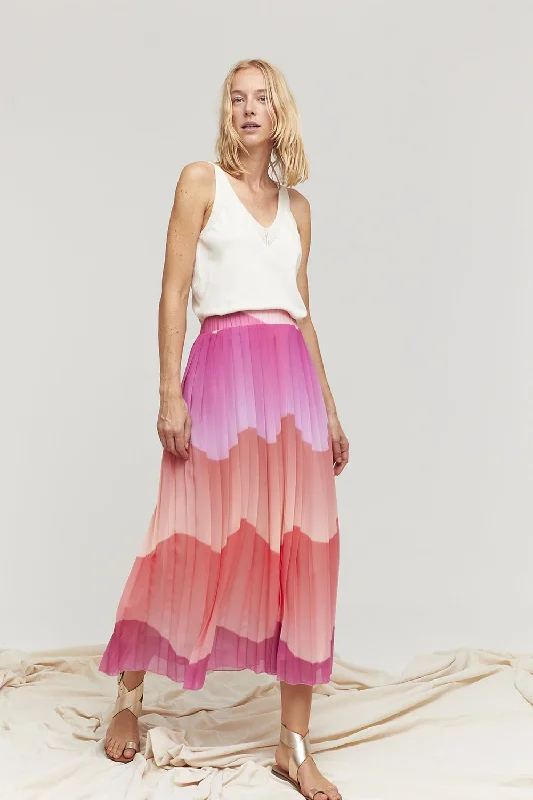 AM Pink Raset Skirt leather skirt sleek