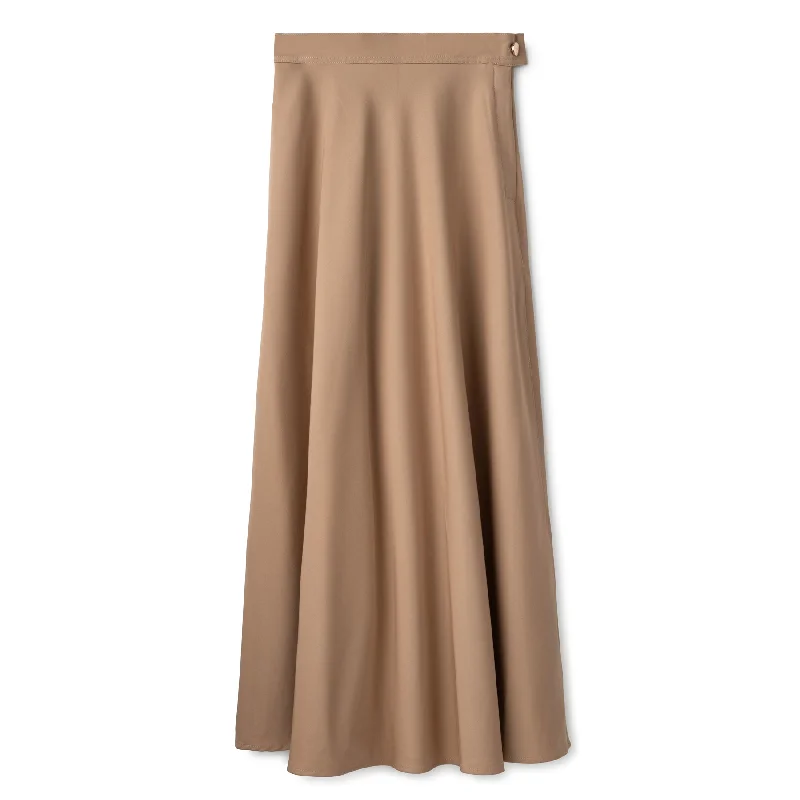 Basic Circle Skirt In: Beige wrap skirt elegant