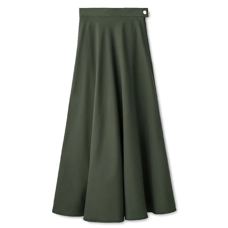 Basic Circle Skirt In: Sage chiffon skirt airy