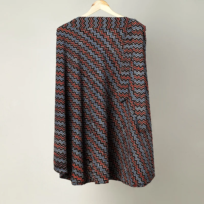 Block Print Cotton Wrap Around Ajrakh Skirt 34 midi skirt versatile