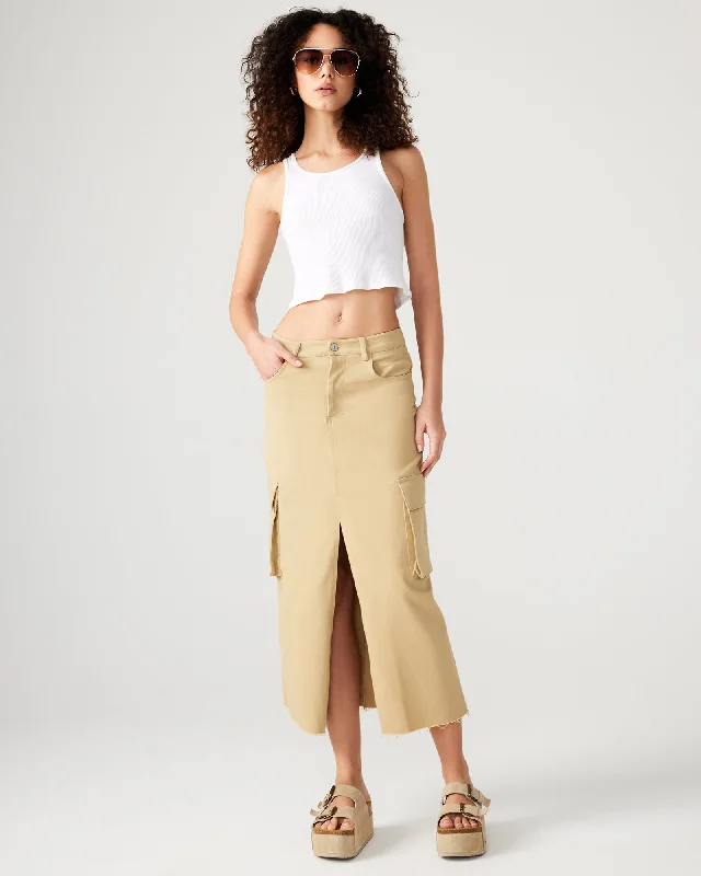 BENSON SKIRT TAUPE velvet skirt luxury