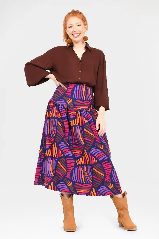 Lola Midi Skirt silk skirt smooth