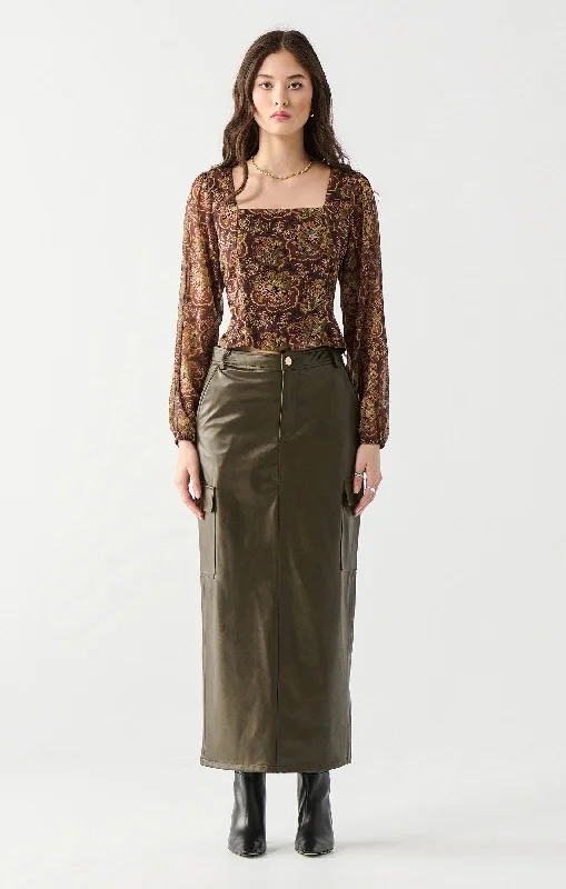 Clarity Cargo Maxi Skirt lace skirt delicate