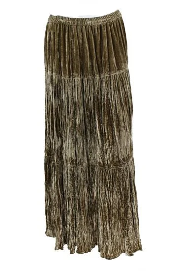 Double D Water Carrier Skirt in Park Ranger-Grand Canyon-CRR velvet skirt luxury