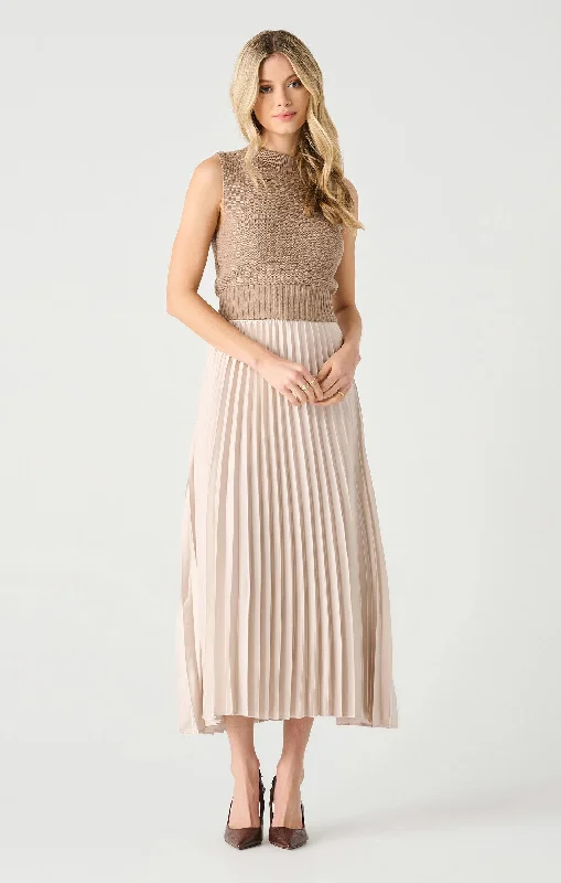 Cecilia Pleated Skirt linen skirt relaxed