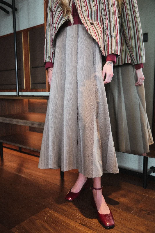 Gradient Striped Print Skirt casual skirt length