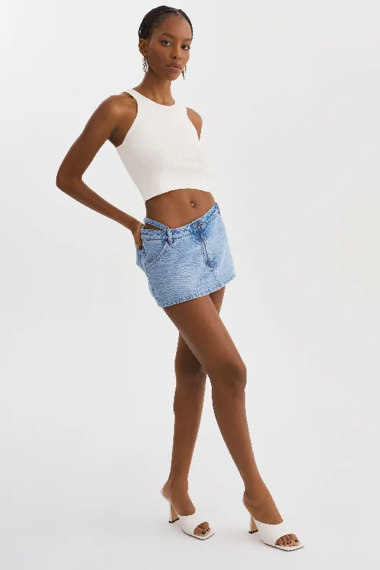 FANTINA | Denim Skort wrap skirt elegant