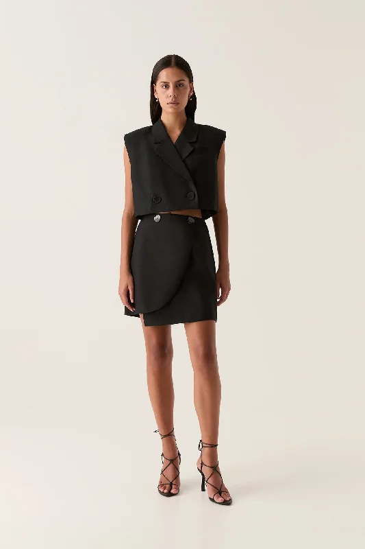Flight Asymmetric Wrap Skirt velvet skirt luxury