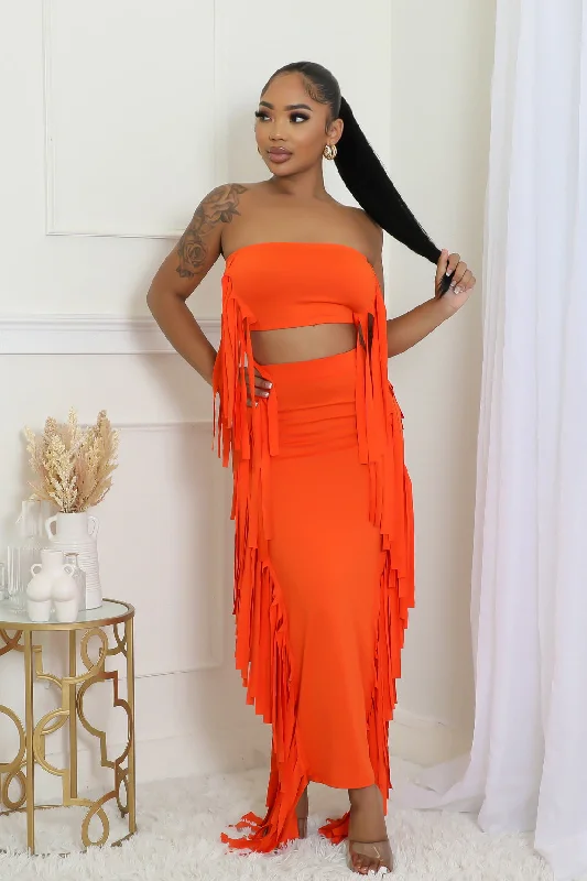 Get A Clue Skirt Set slim fit skirt