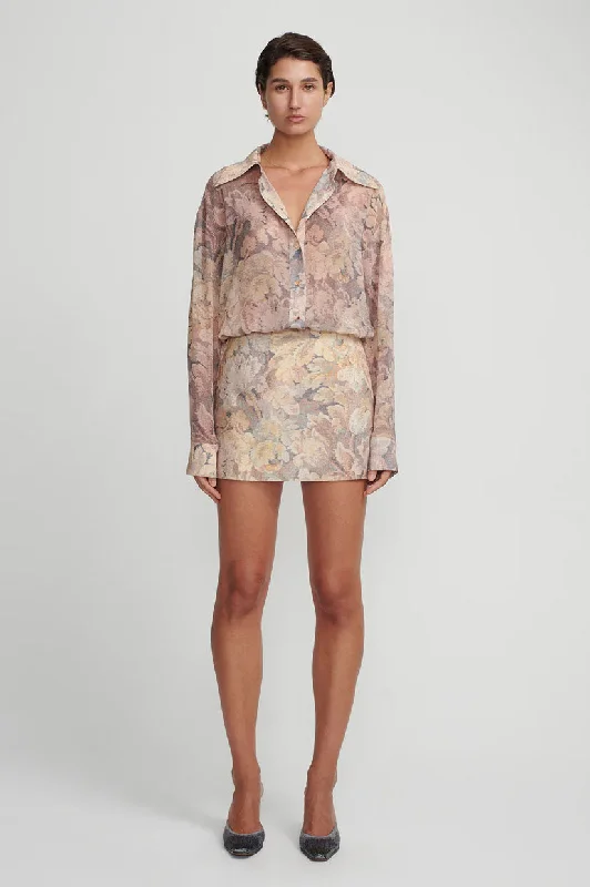 Hansen & Gretel Teller Mini Skirt - Antique Floral lace skirt intricate