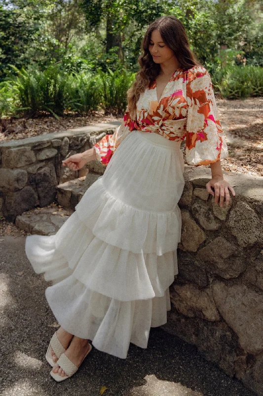 CHIC PURPOSE TULLE SKIRT linen skirt light