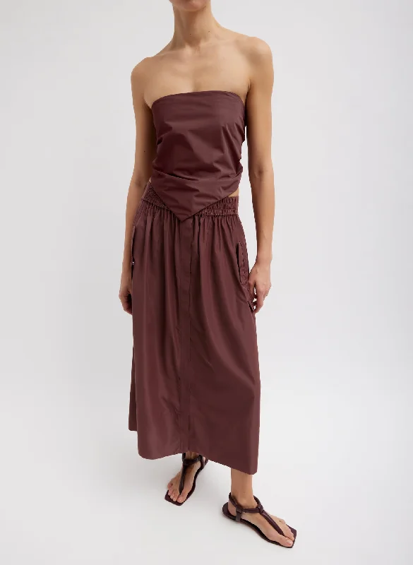 Italian Sporty Nylon Full Skirt linen skirt natural