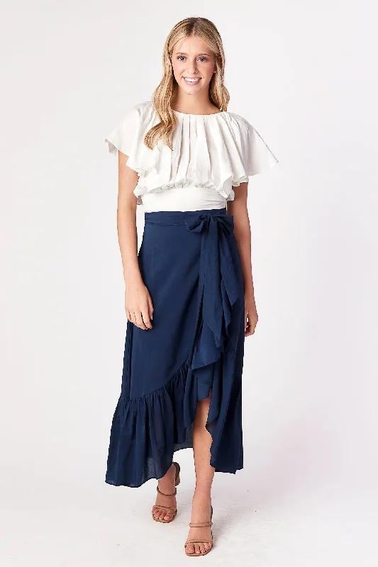 Josie Maxi Skirt Indigo denim skirt stylish