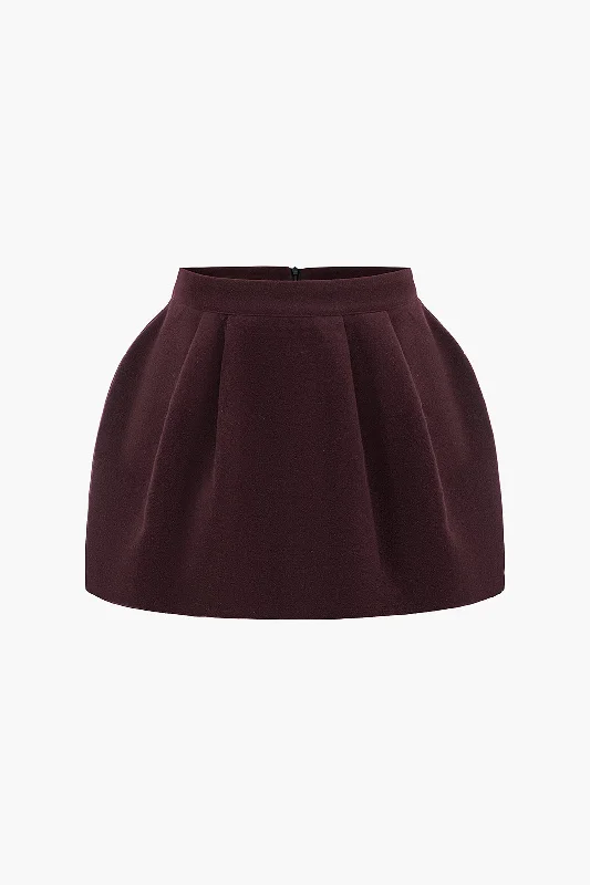 Tweed High Waist Ruched Skirt lace skirt delicate