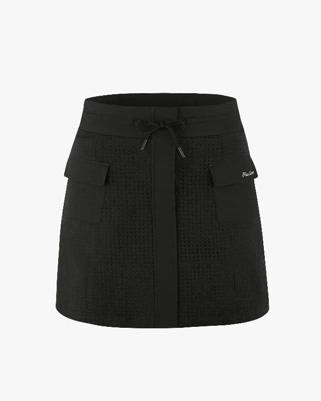 Mesh High Waist Skirt  - Black velvet skirt plush