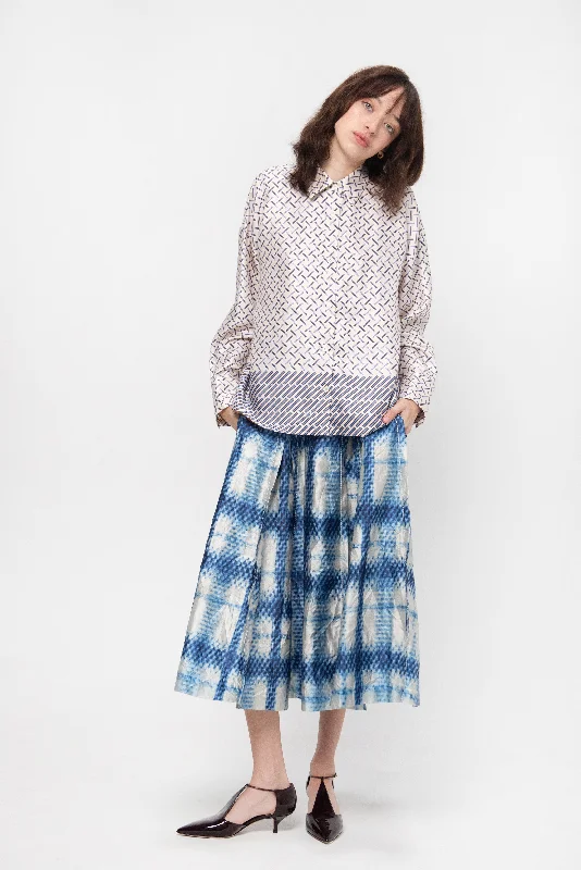 Skirt, Ink ribbed skirt waist
