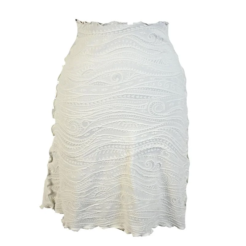Off White Catty  Jacquard Knit Bias Skirt lace skirt intricate