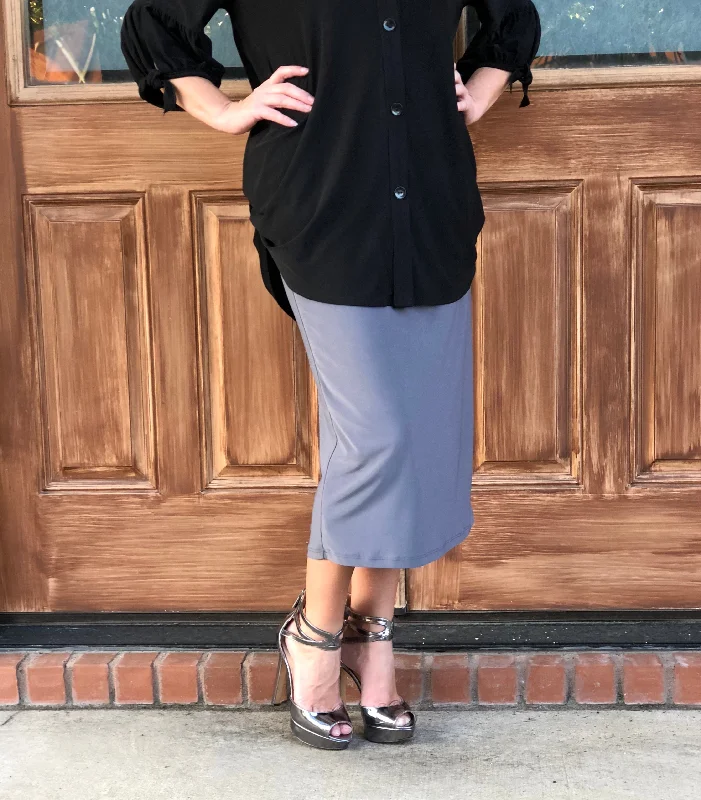 Pencil Skirt Dove Gray seamless skirt comfort